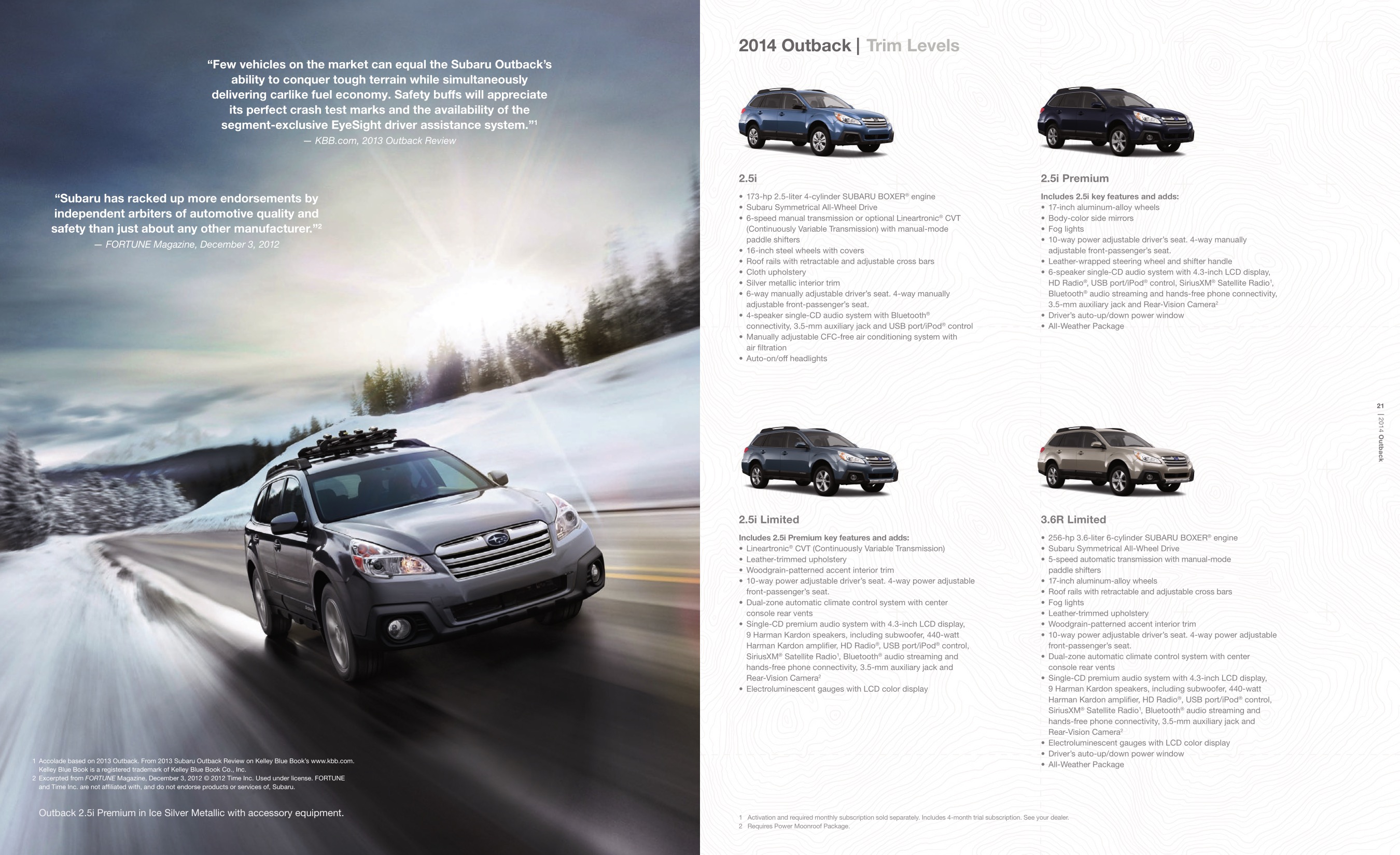 2014 Subaru Outback Brochure Page 15